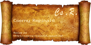 Cserny Reginald névjegykártya